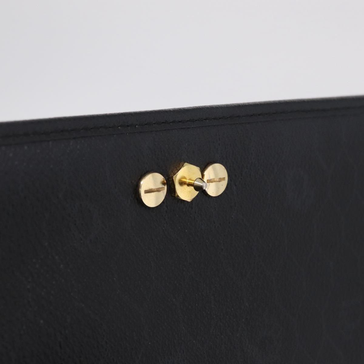 Christian Dior Vintage Honeycomb Canvas, Black, Leather, Shoulder Bag