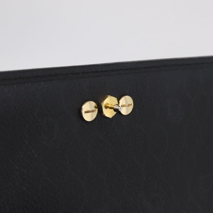 Christian Dior Vintage Honeycomb Canvas, Black, Leather, Shoulder Bag