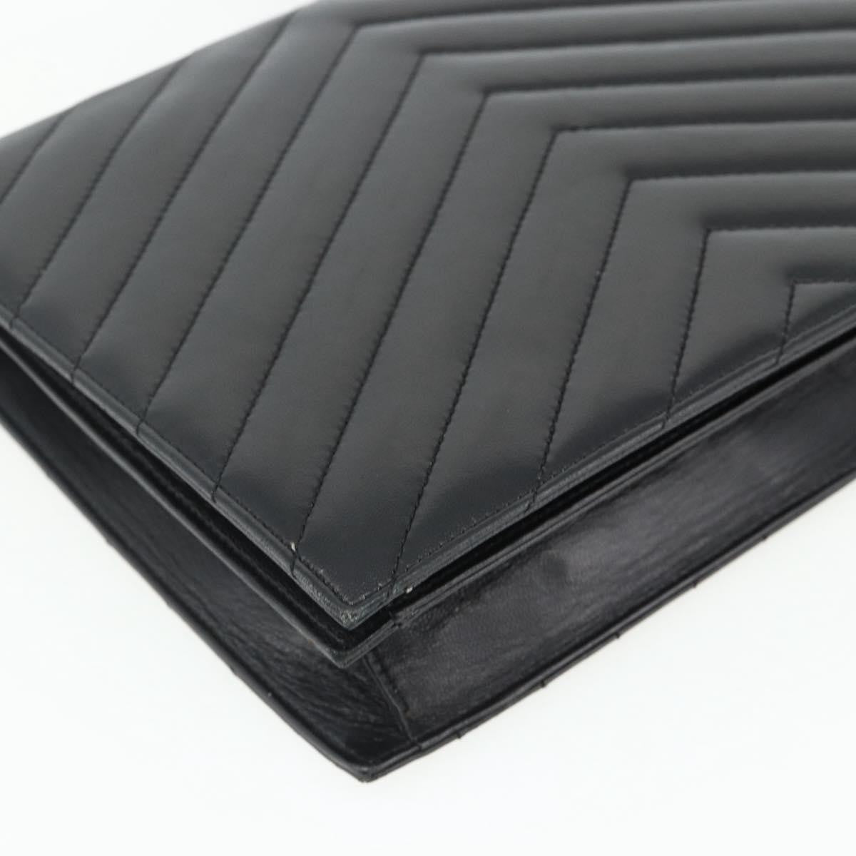 Saint Laurent Loulou NM Matelasse Chevron Leather, Black, Leather, Shoulder Bag