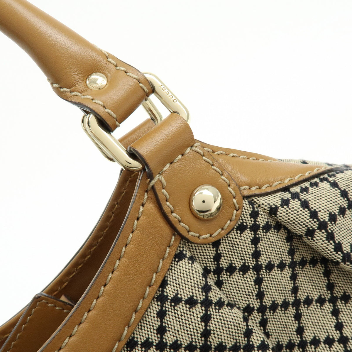 Gucci Sukey Microguccissima Leather, Beige, Canvas, Tote Bag