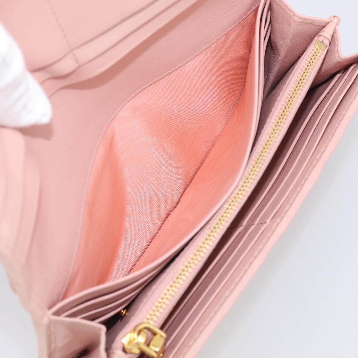 Miu Miu Matelasse Leather, Pink, Leather, Wallet