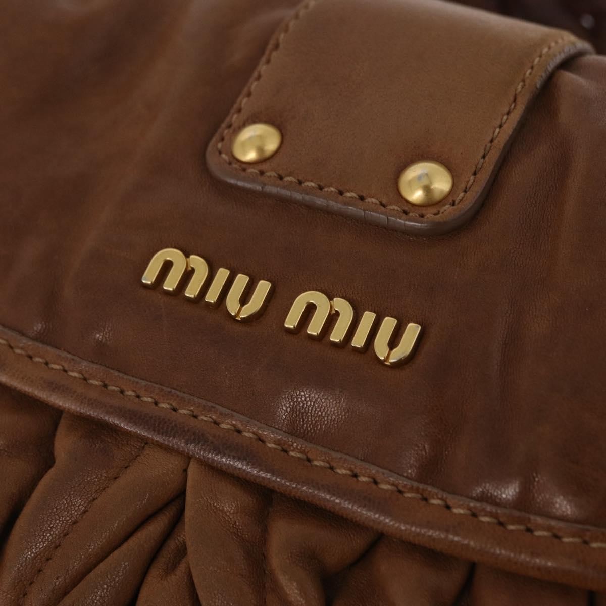Miu Miu Coffer Convertible Hobo Matelasse Leather, Brown, Leather, Shoulder Bag