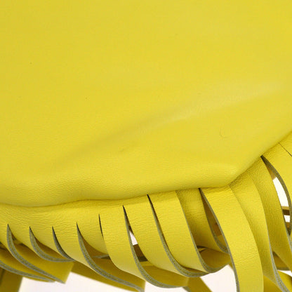 Bottega Veneta The Fringe Leather, Yellow, Leather, Clutch