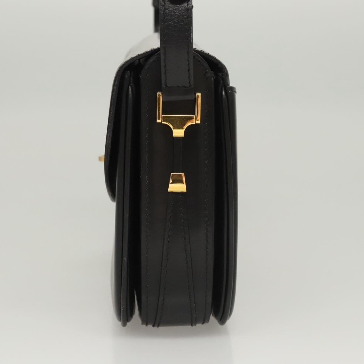 Bally Vintage Leather, Black, Leather, Shoulder Bag