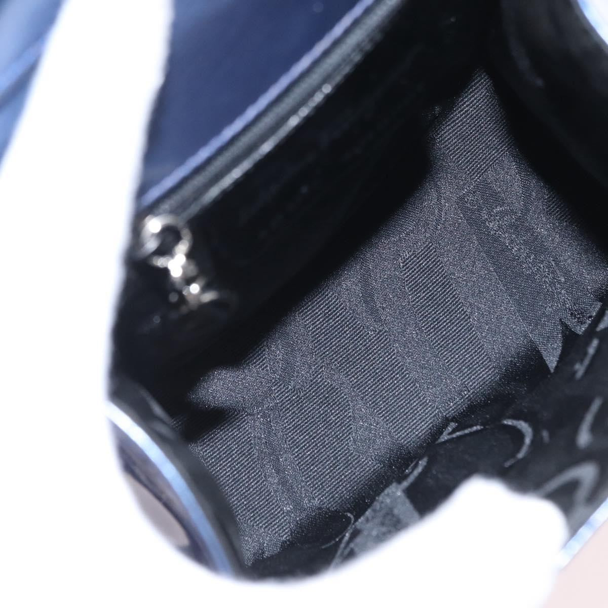 Salvatore Ferragamo Gancini Envelope Top Handle Leather, Navy, Patent Leather, Handbag