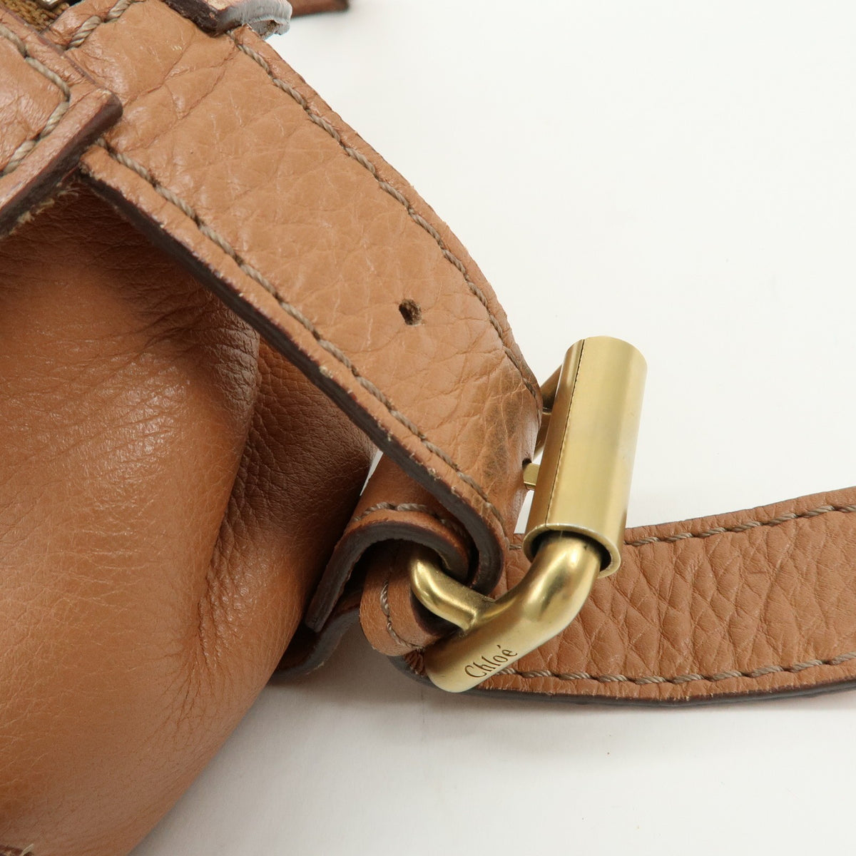 Chloe Paddington Leather, Brown, Leather, Tote Bag