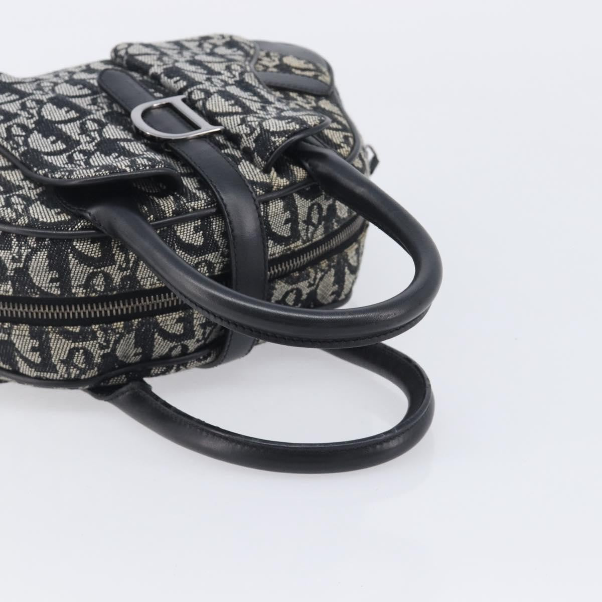 Christian Dior Trotter Double Saddle Canvas, Black, Canvas, Handbag