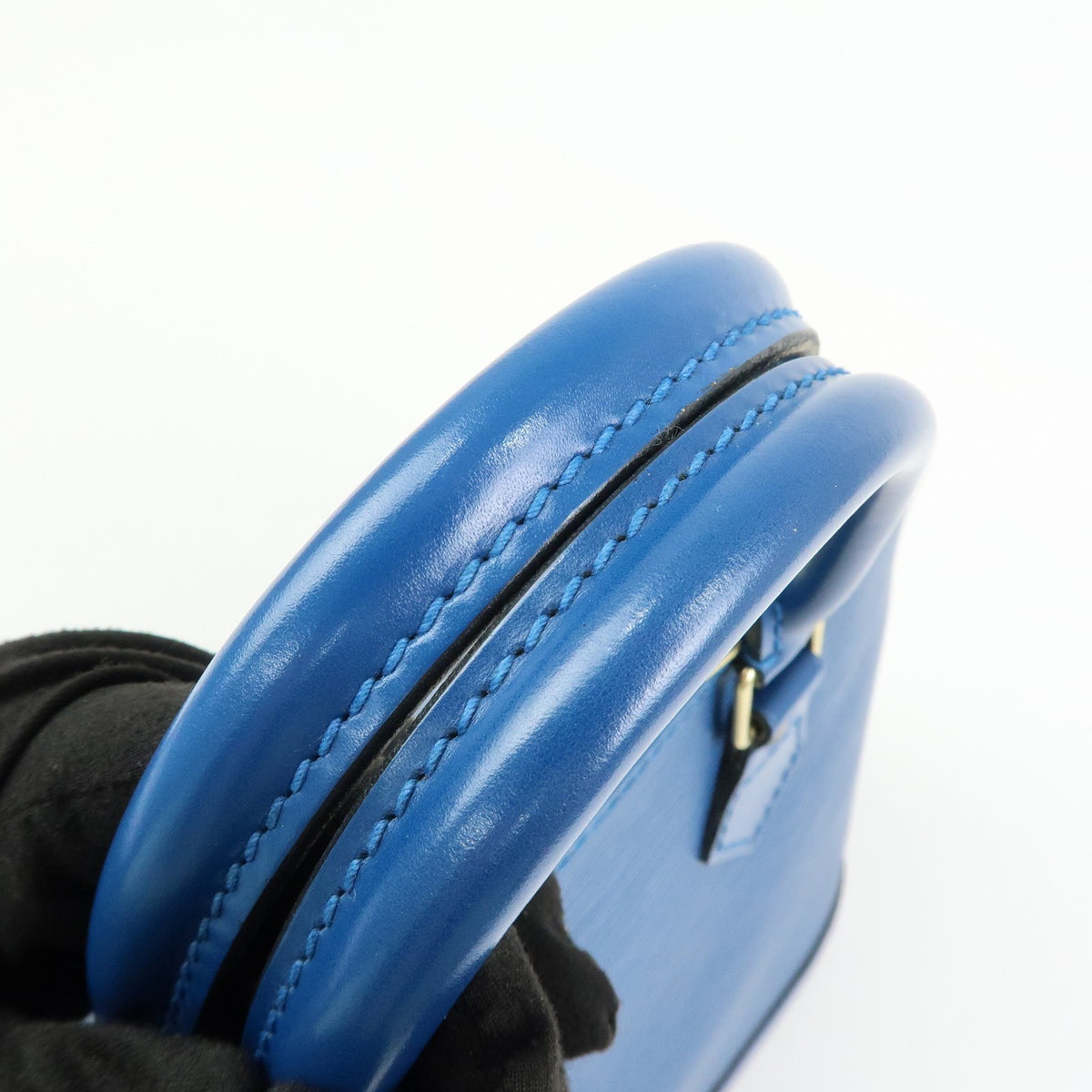 Louis Vuitton Alma Epi Leather, Blue, Leather, Handbag