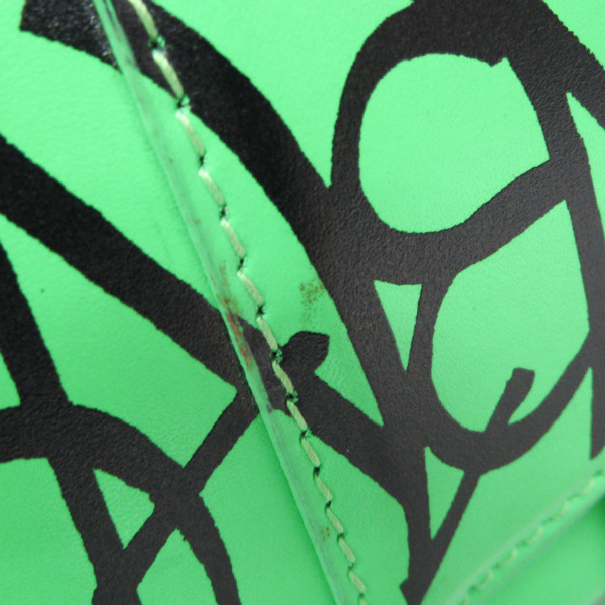 Balenciaga Graffiti Hourglass Top Handle Leather, Green, Leather, Handbag