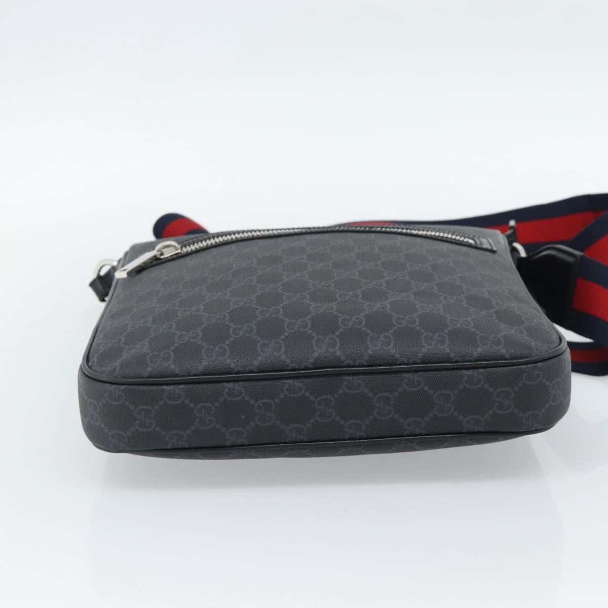 Gucci Sherry line shoulder Leather, Black, Canvas, Handbag
