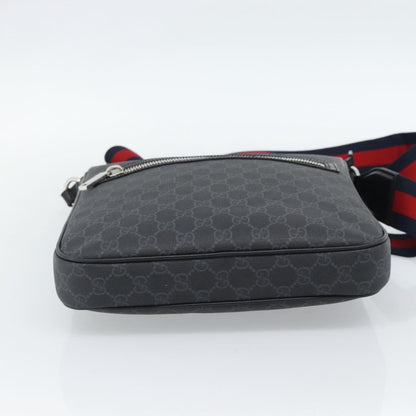 Gucci Sherry line shoulder Leather, Black, Canvas, Handbag