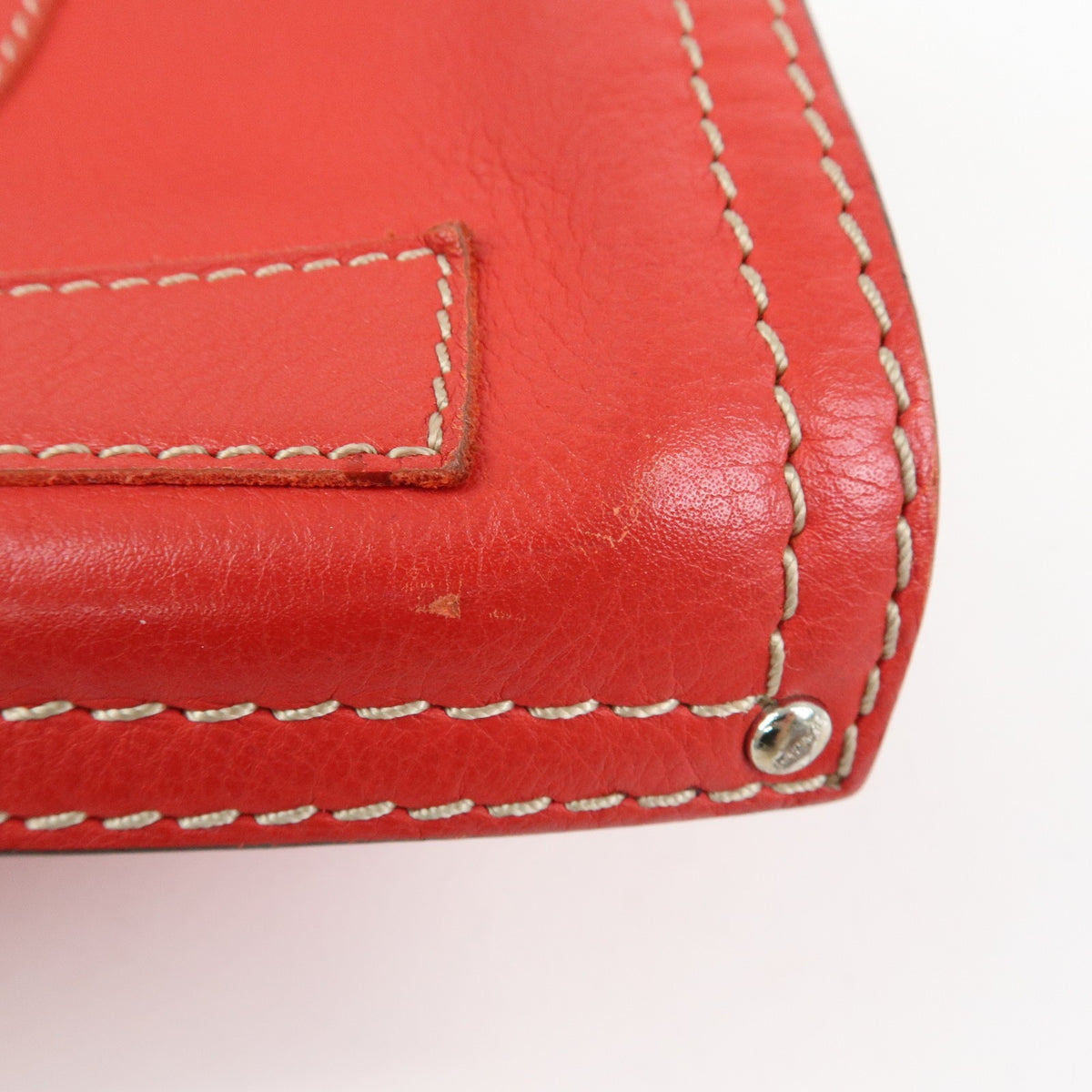 Loewe Anagram Leather, Red, Leather, Tote Bag