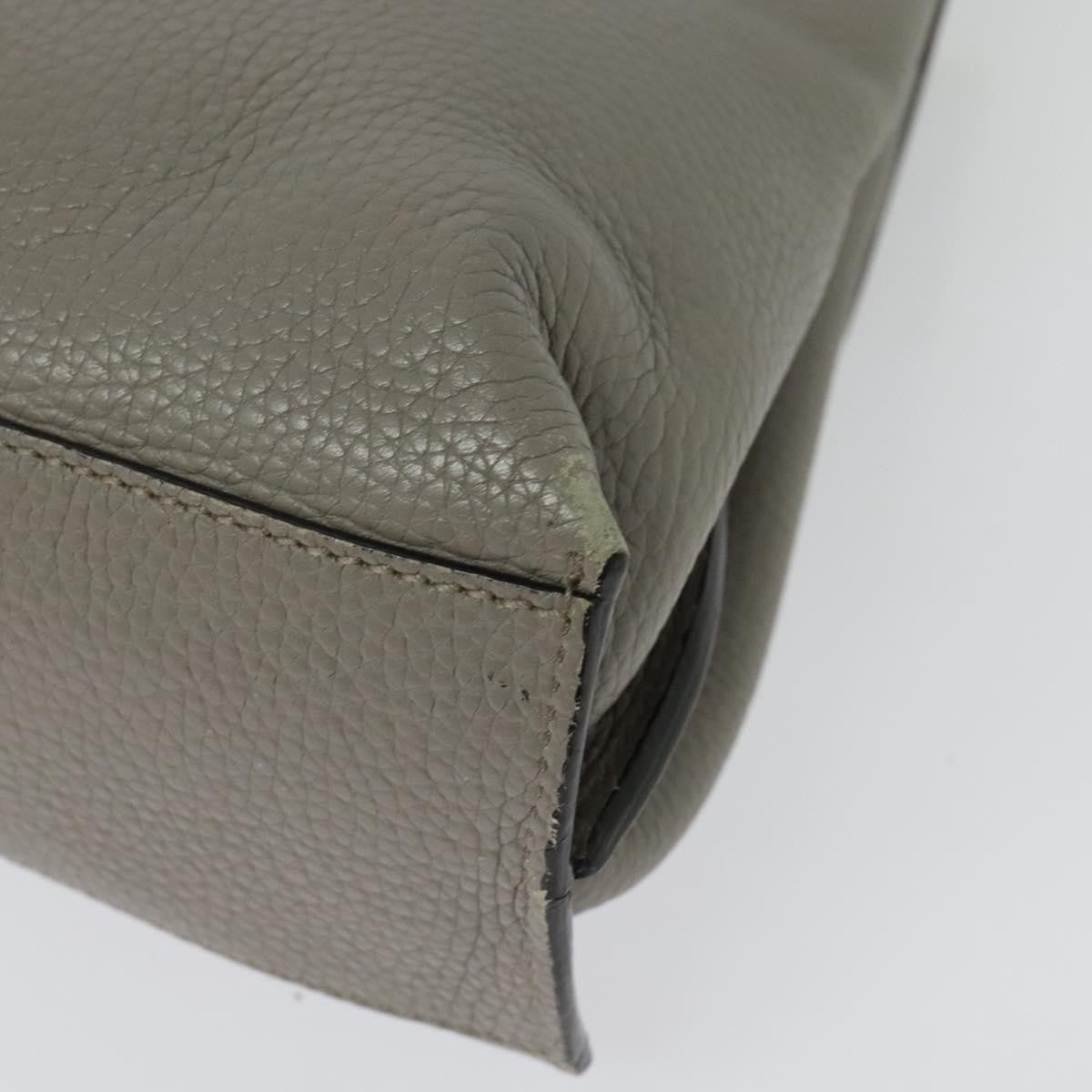 Gucci Bamboo Daily Top Handle Leather, Gray, Leather, Shoulder Bag