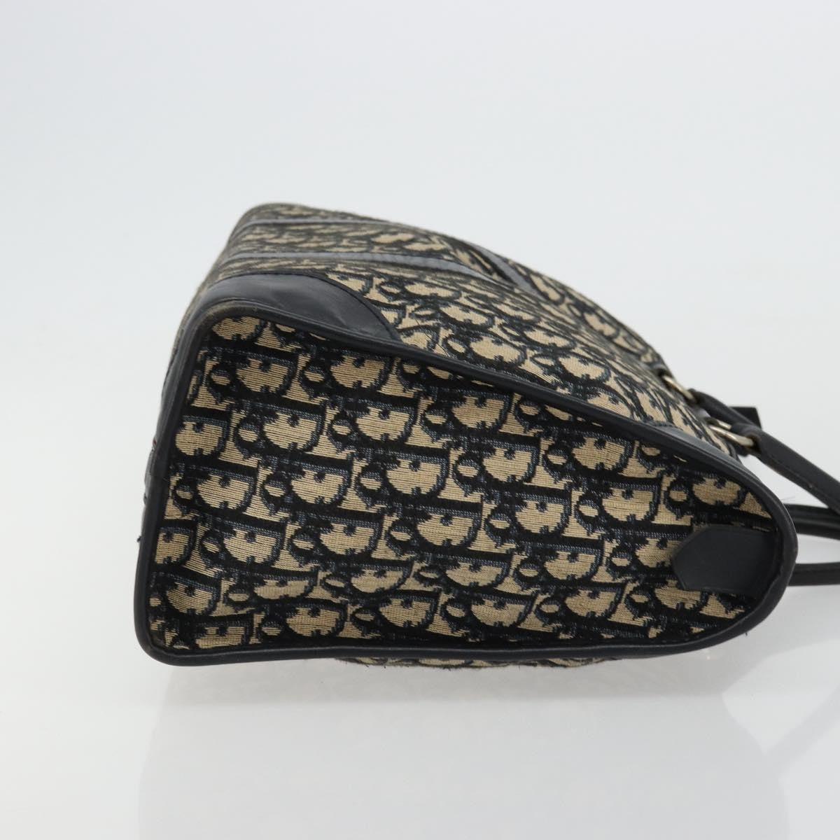 Christian Dior Vintage Trotter Boston Diorissimo Canvas, Navy, Canvas, Handbag