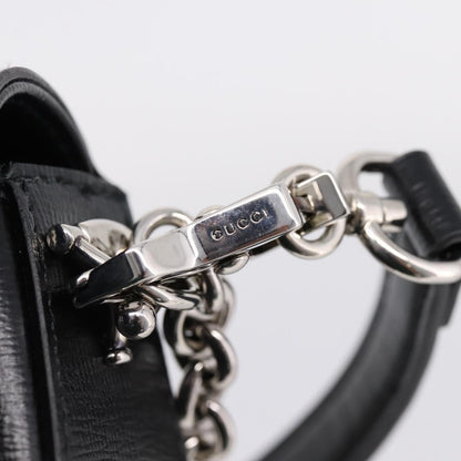 Gucci Horsebit 1955 Asymmetric Leather, Black, Leather, Shoulder Bag