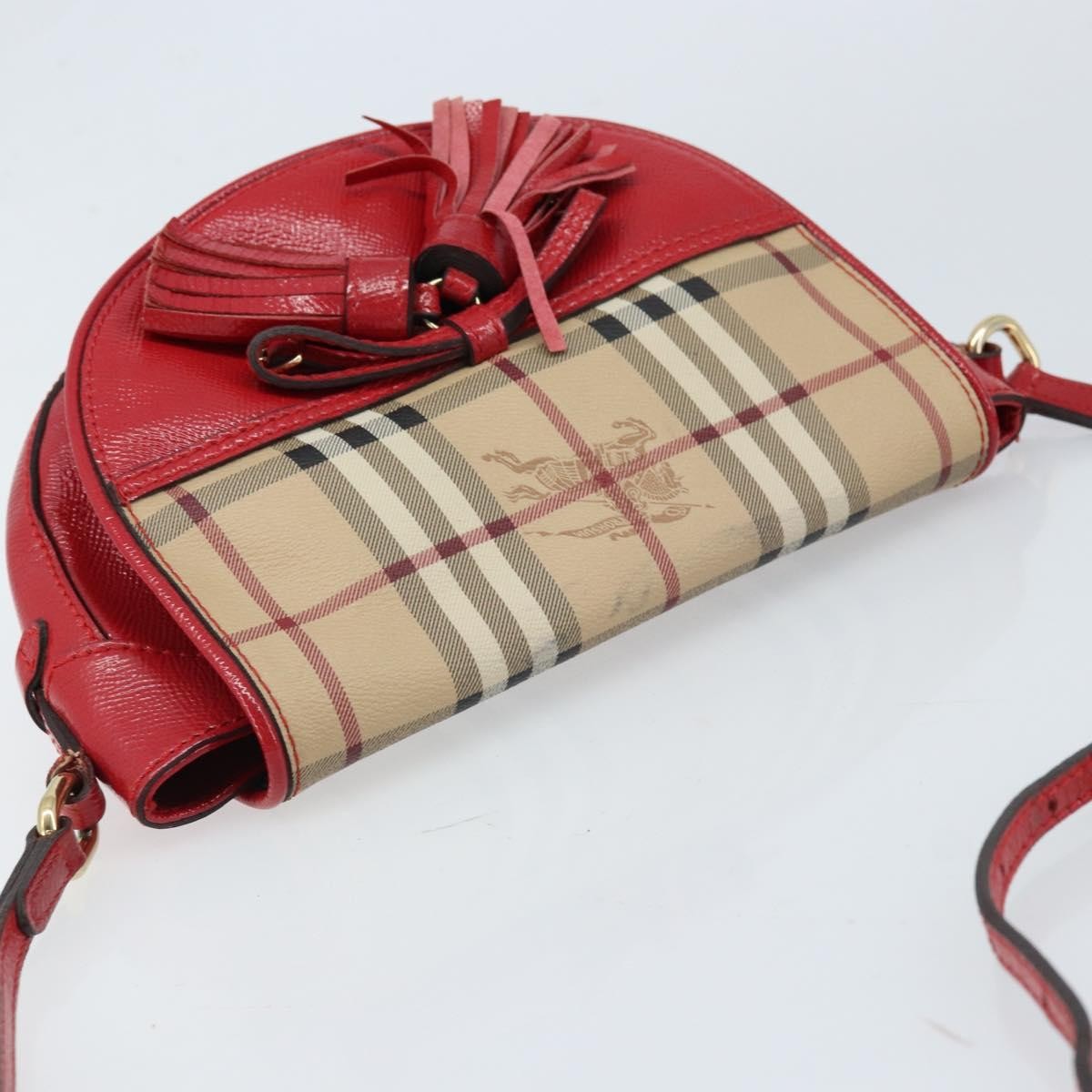 Burberry Maydown Haymarket Coated Canvas and Leather, Beige, Canvas, Shoulder Bag