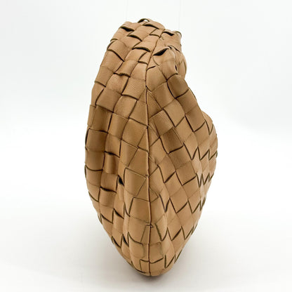 Bottega Veneta BV Jodie Hobo Intrecciato Nappa, Brown, Leather, Shoulder Bag