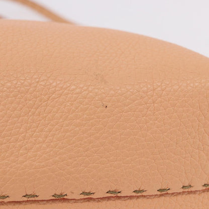 Fendi Selleria Carla Leather, Orange, Leather, Tote Bag