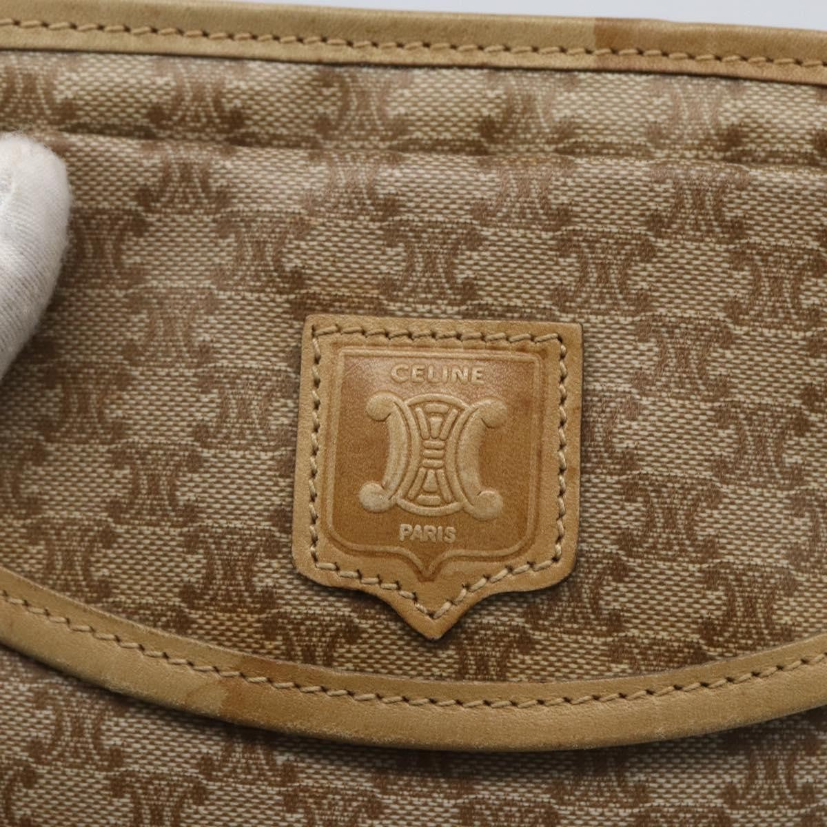 Celine Vintage Macadam Canvas, Beige, Canvas, Shoulder Bag
