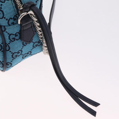 Gucci GG Marmont Multicolor Diagonal Quilted GG Canvas, Blue, Canvas, Shoulder Bag