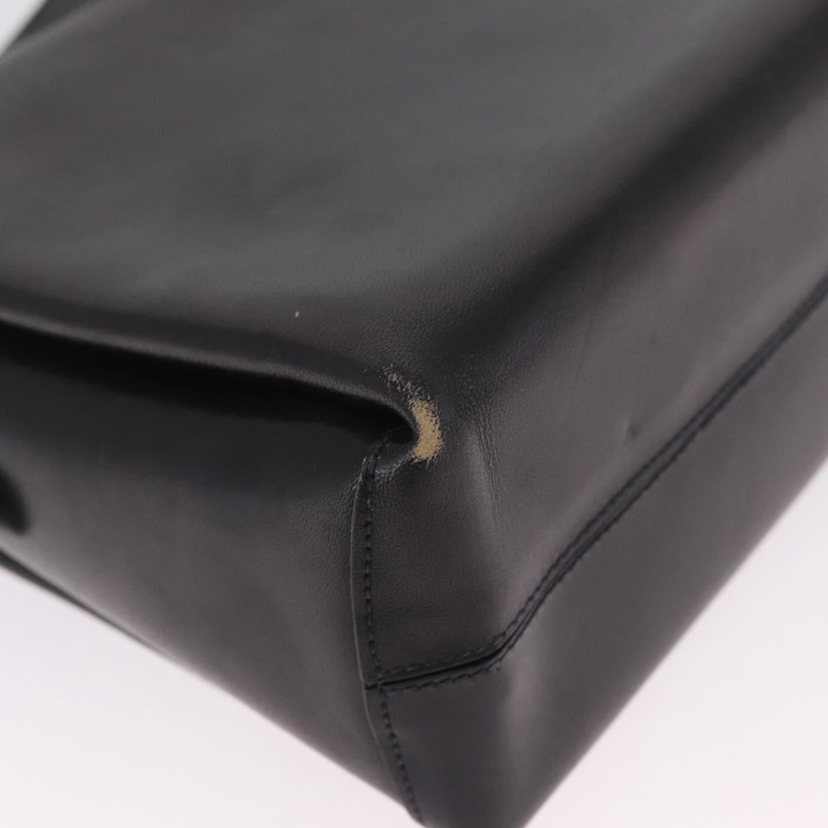 Celine Shoulder Leather, Black, Leather, Shoulder Bag