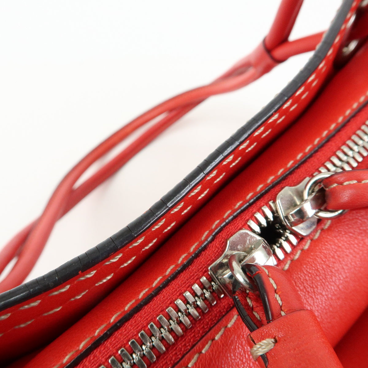Loewe Anagram Leather, Red, Leather, Tote Bag
