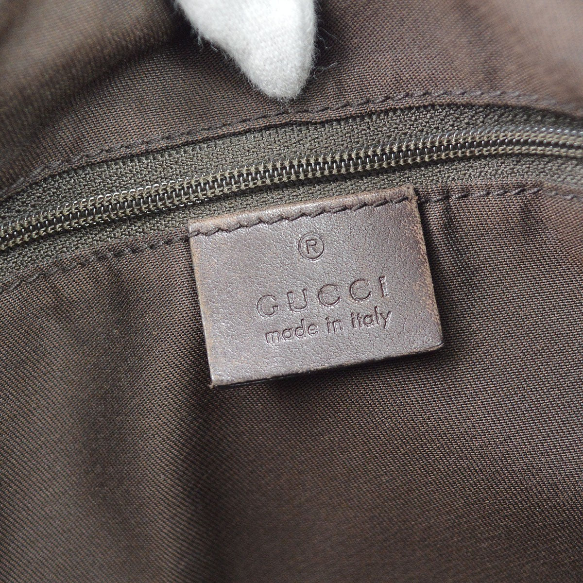 Gucci D Ring Messenger Guccissima Leather, Brown, Leather, Shoulder Bag