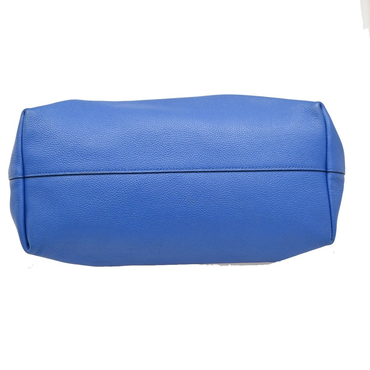 Prada Front Pocket Shopping Vitello Daino, Blue, Leather, Tote Bag