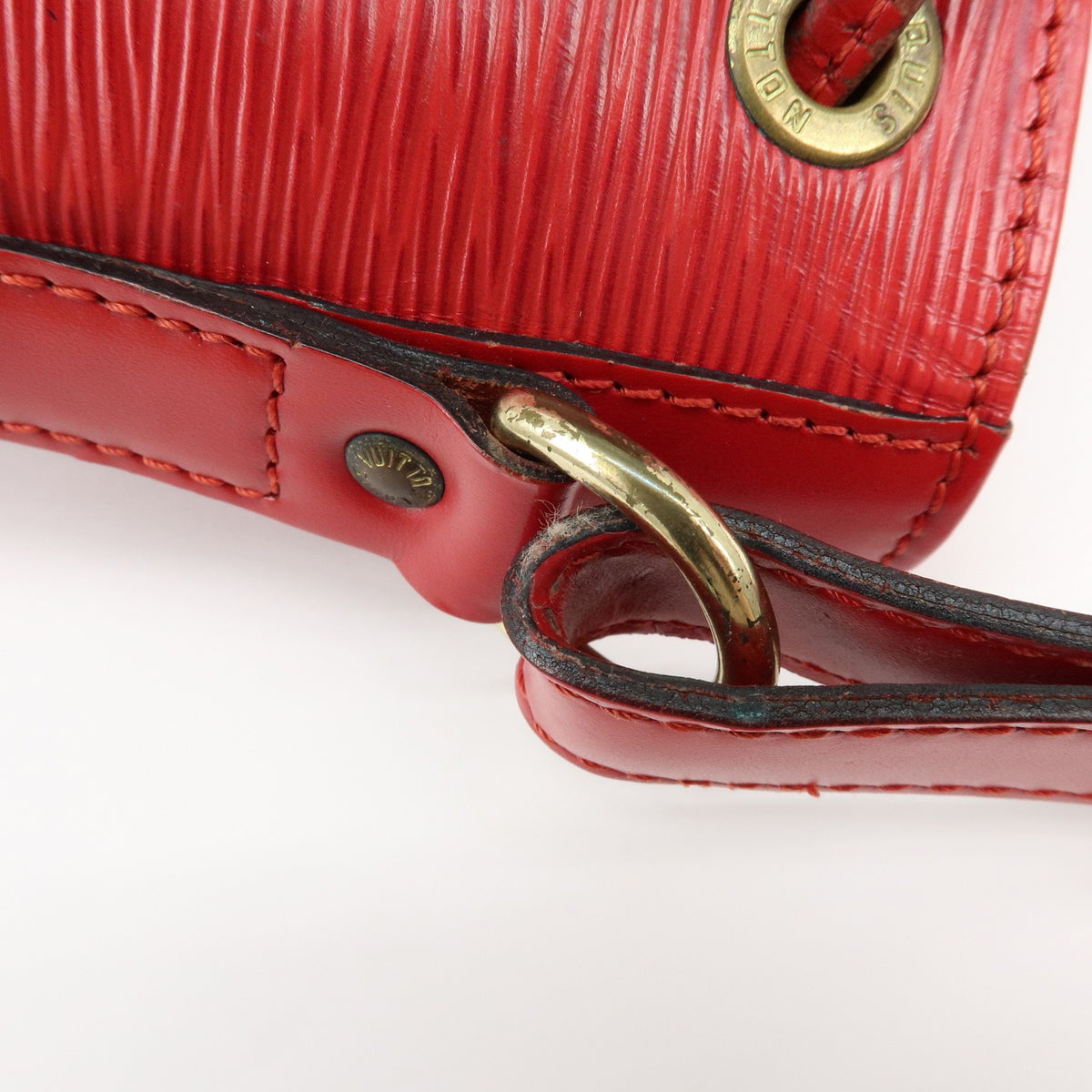 Louis Vuitton Petit Noe Epi Leather, Red, Leather, Handbag