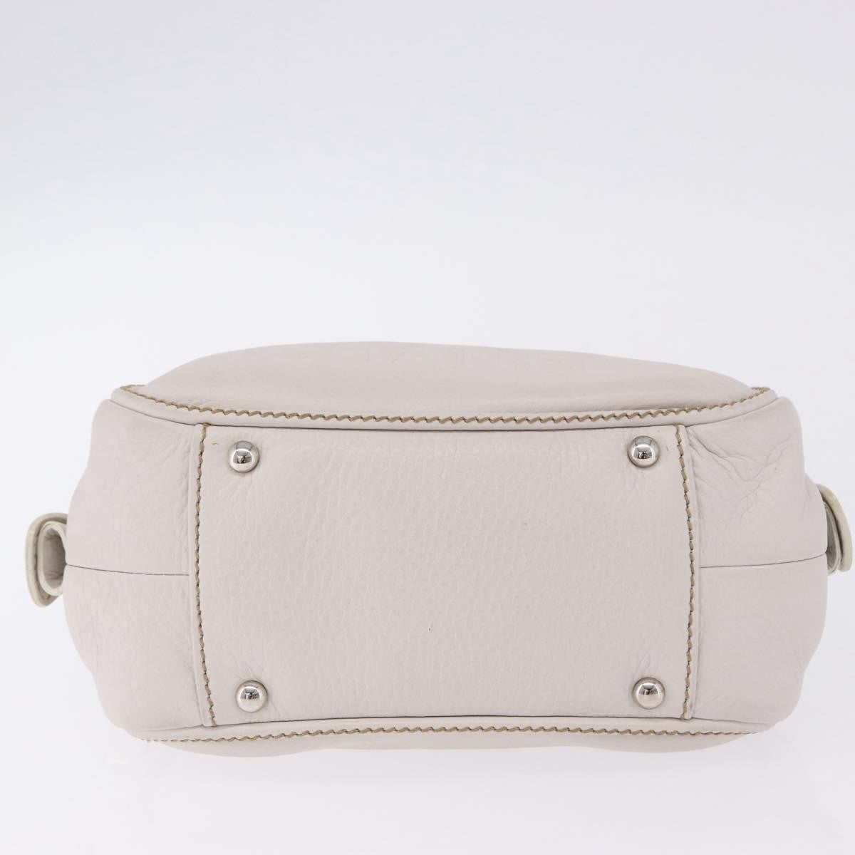 Chanel Lax Tassel Pebbled Leather, White, Leather, Handbag