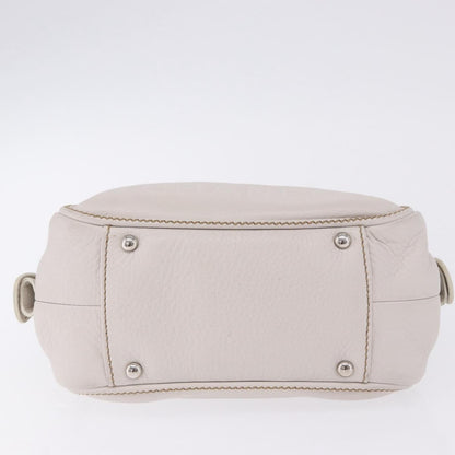 Chanel Lax Tassel Pebbled Leather, White, Leather, Handbag