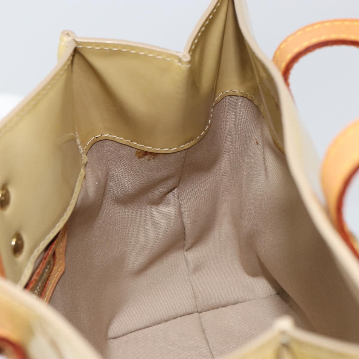 Louis Vuitton Reade Monogram Vernis, Beige, Patent Leather, Handbag