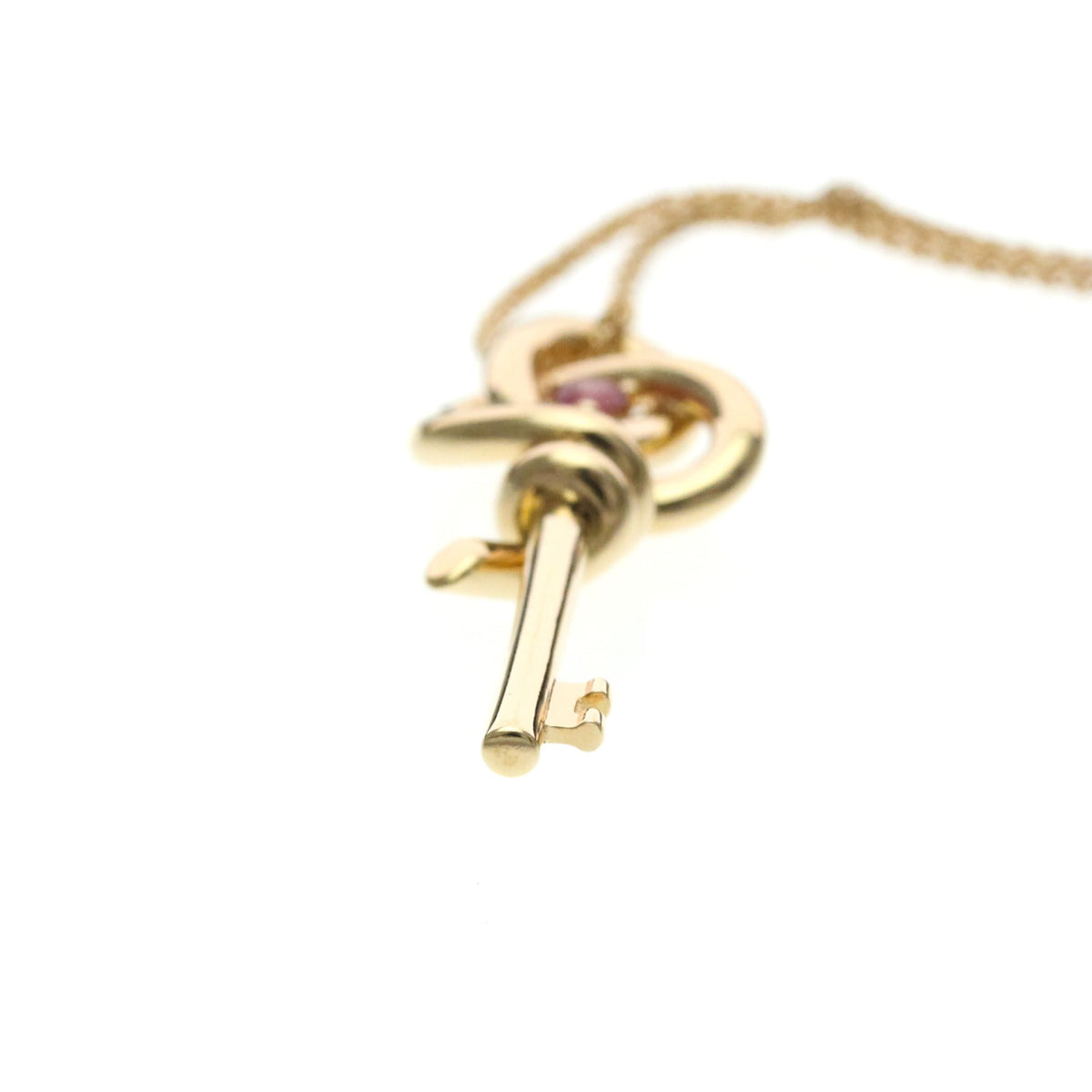 Tiffany & Co. Knot Key Pendant 18K Rose Gold, Gold, Pink Gold, Necklace