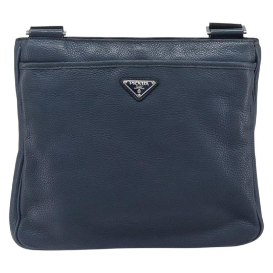 Prada Messenger Saffiano Leather, Navy, Leather, Handbag