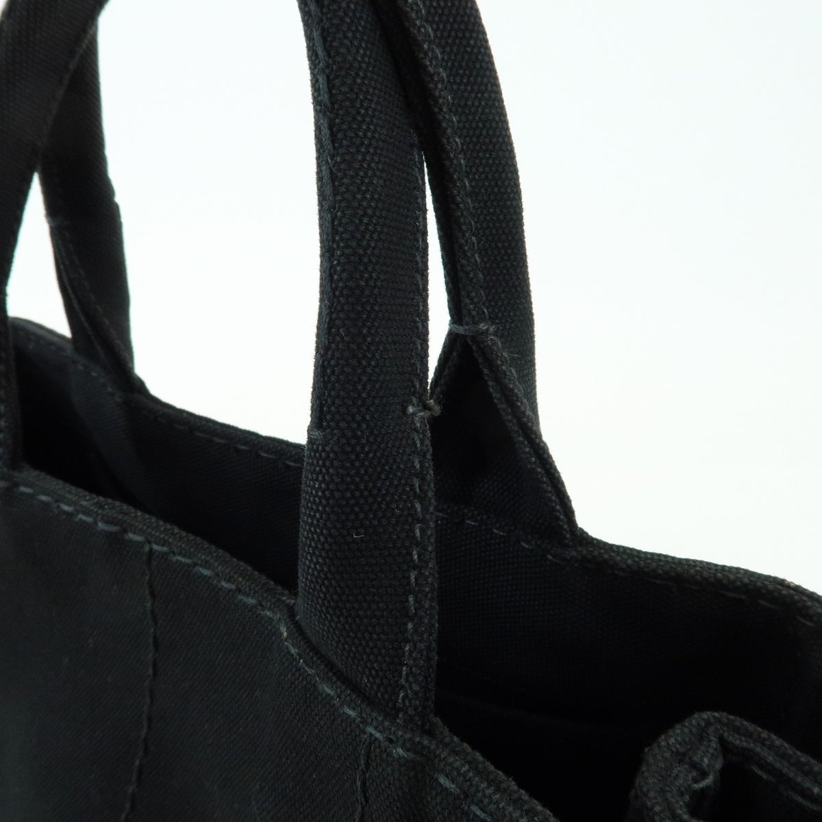 Prada Canapa Canvas, Black, Canvas, Tote Bag