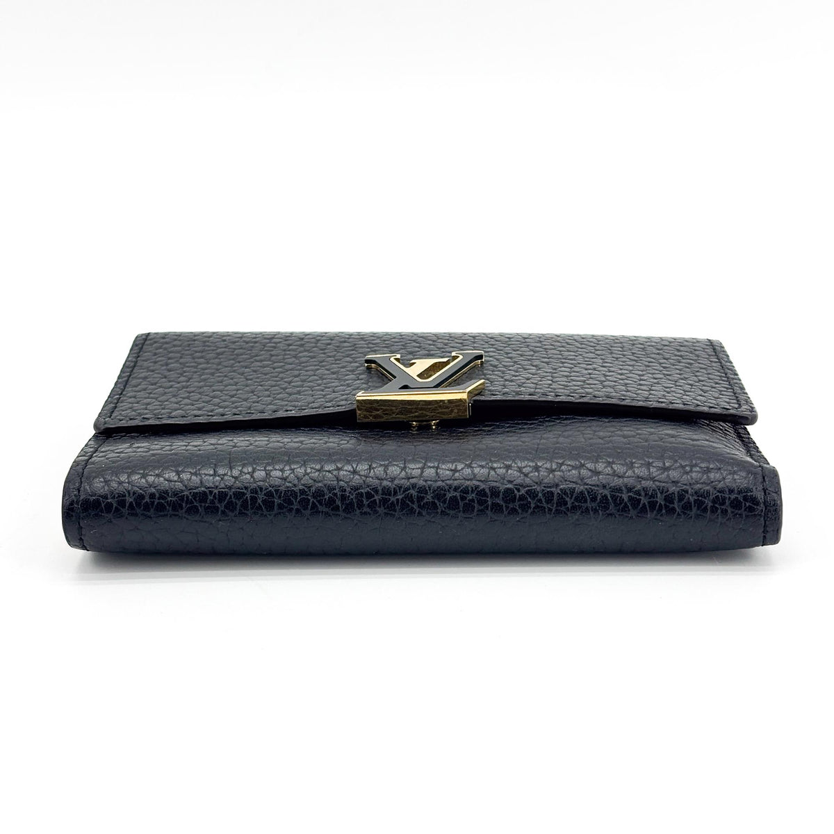 Louis Vuitton Capucines Taurillon Leather, Black, Leather, Wallet