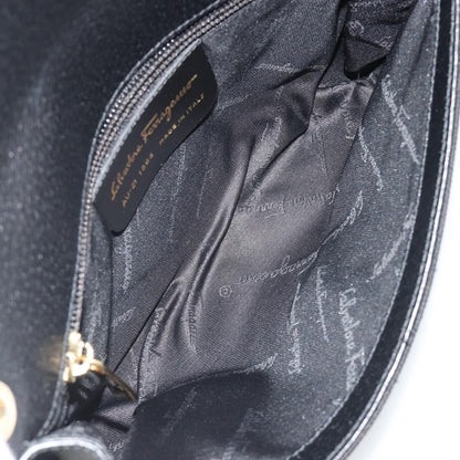 Salvatore Ferragamo Shoulder Bag Canvas, Black, Canvas, Shoulder Bag