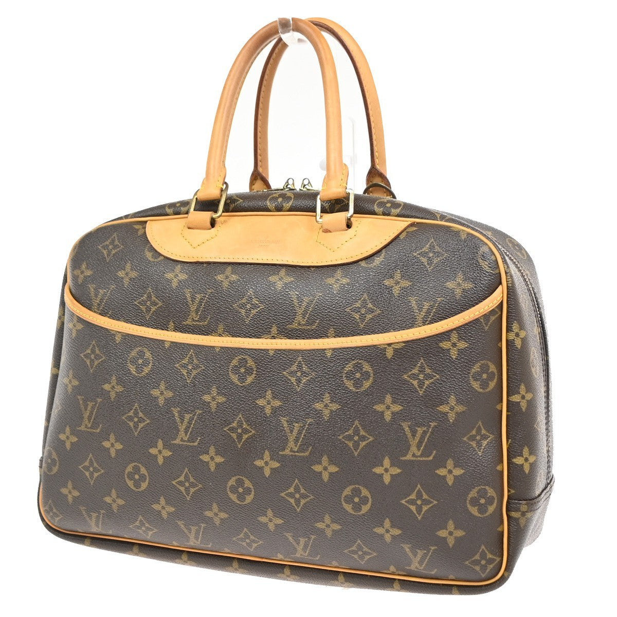 Louis Vuitton Deauville Monogram Canvas, Brown, Leather, Handbag