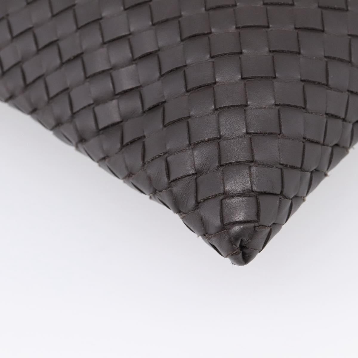 Bottega Veneta Flat Messenger Intrecciato Nappa, Brown, Leather, Handbag