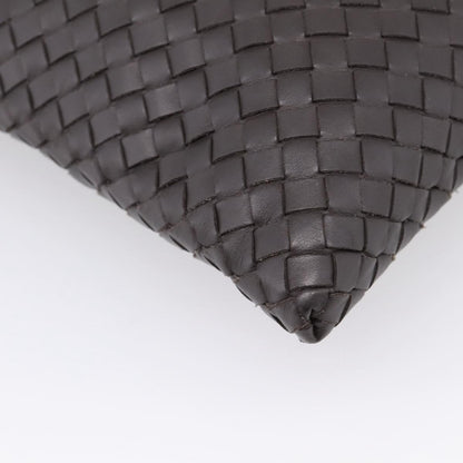 Bottega Veneta Flat Messenger Intrecciato Nappa, Brown, Leather, Handbag
