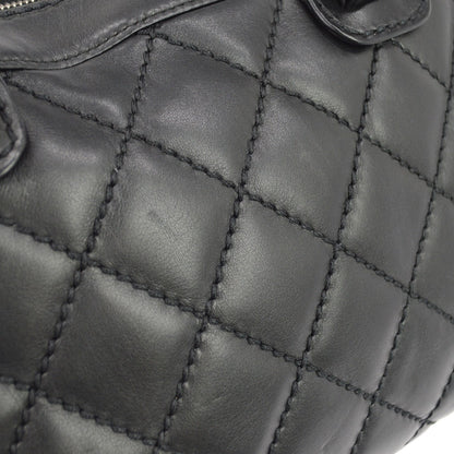 Chanel Wild Stitch Handbag Quilted Calfskin, Black, Leather, Shoulder Bag