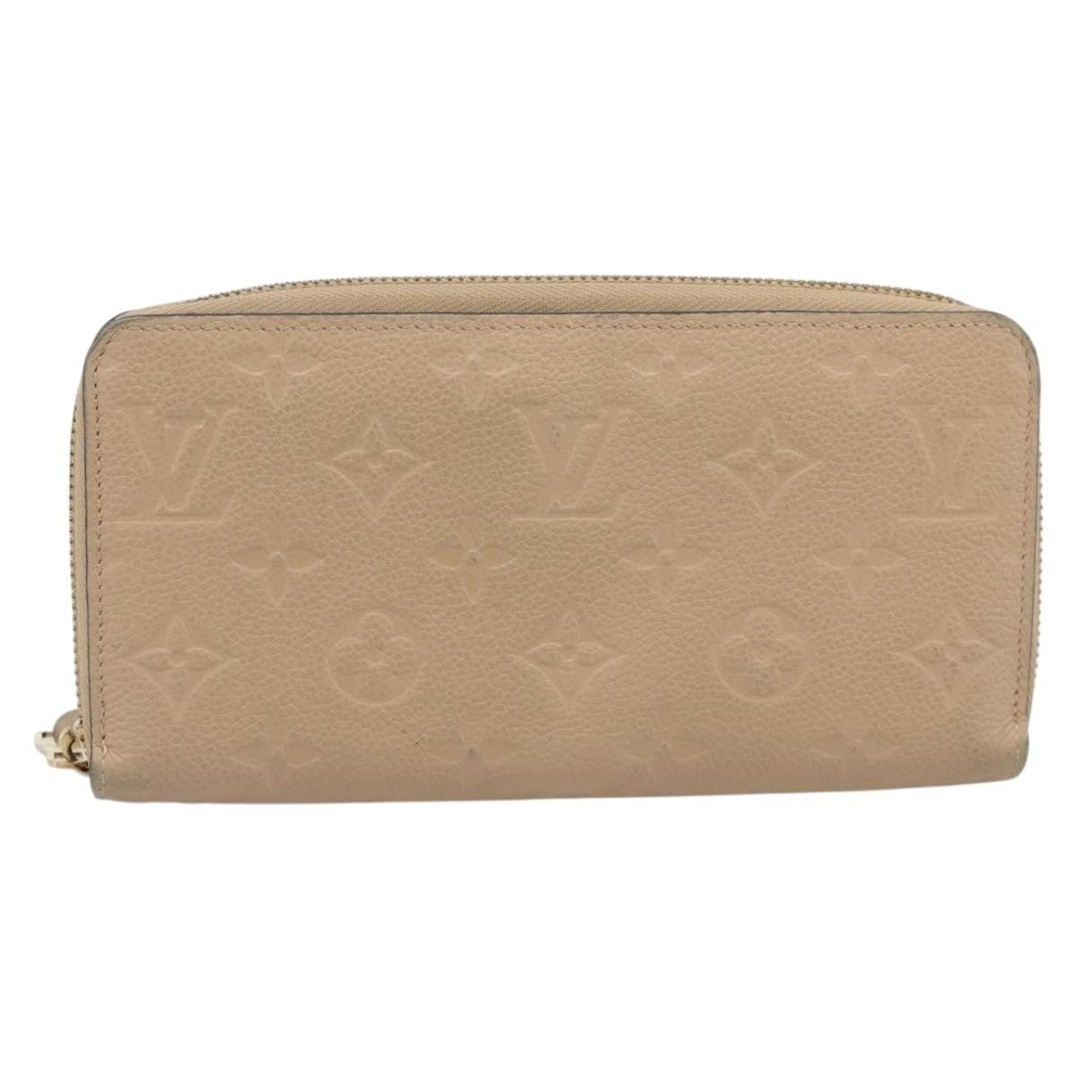 Louis Vuitton Zippy Monogram Empreinte Leather, Beige, Leather, Wallet