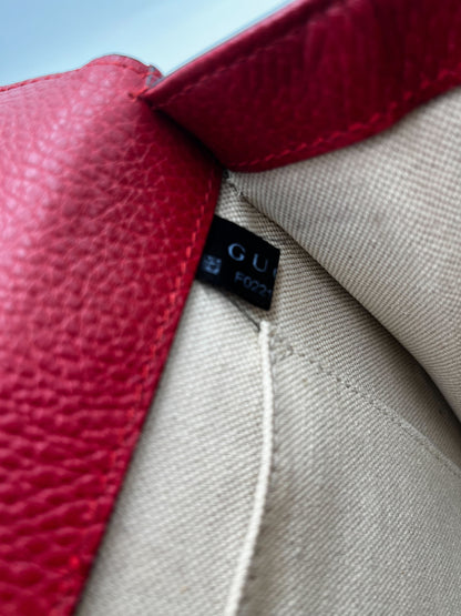 Gucci Dionysus Bamboo Top Handle Bag Leather, RED, LEATHER, Handbag