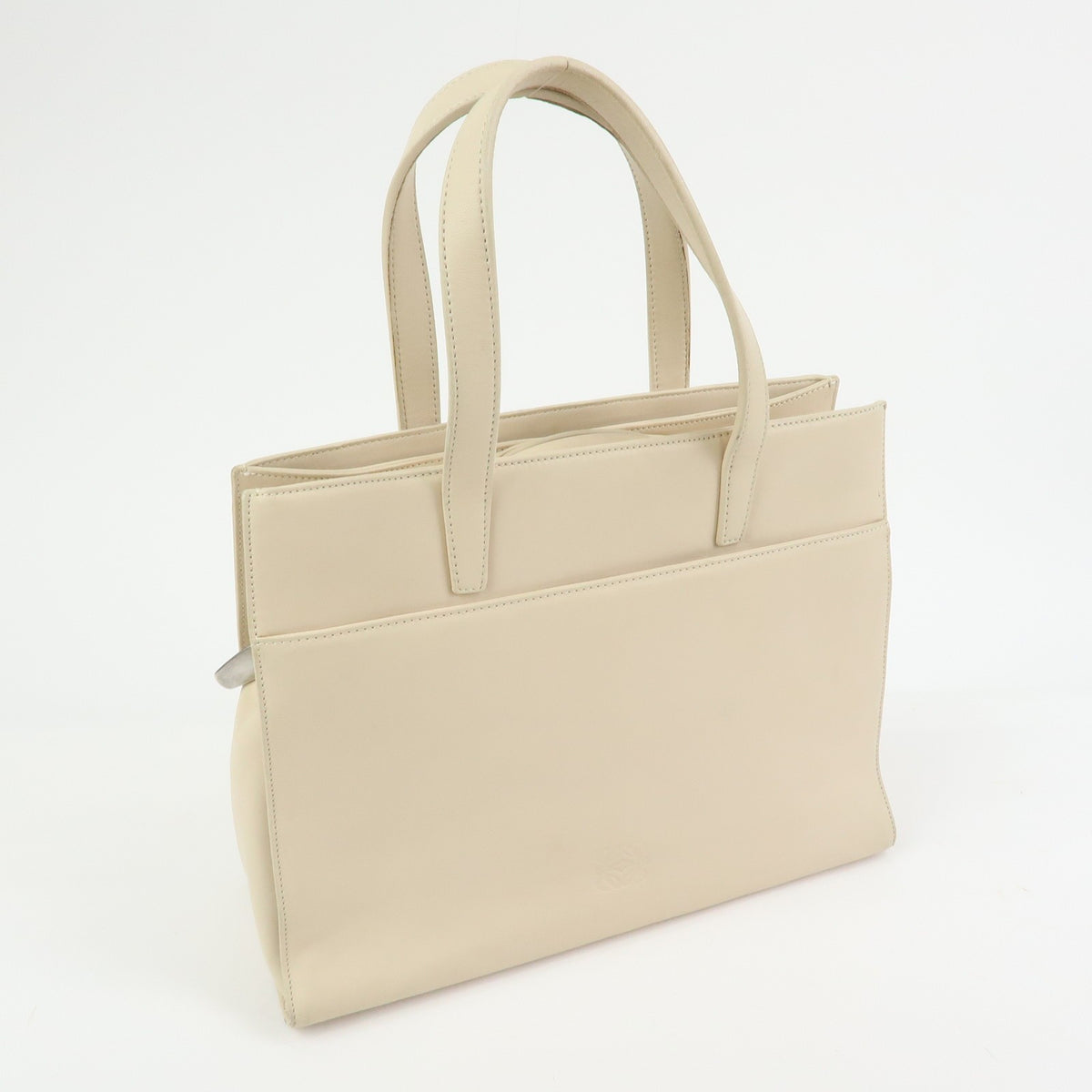 Loewe Anagram Leather, Beige, Leather, Tote Bag