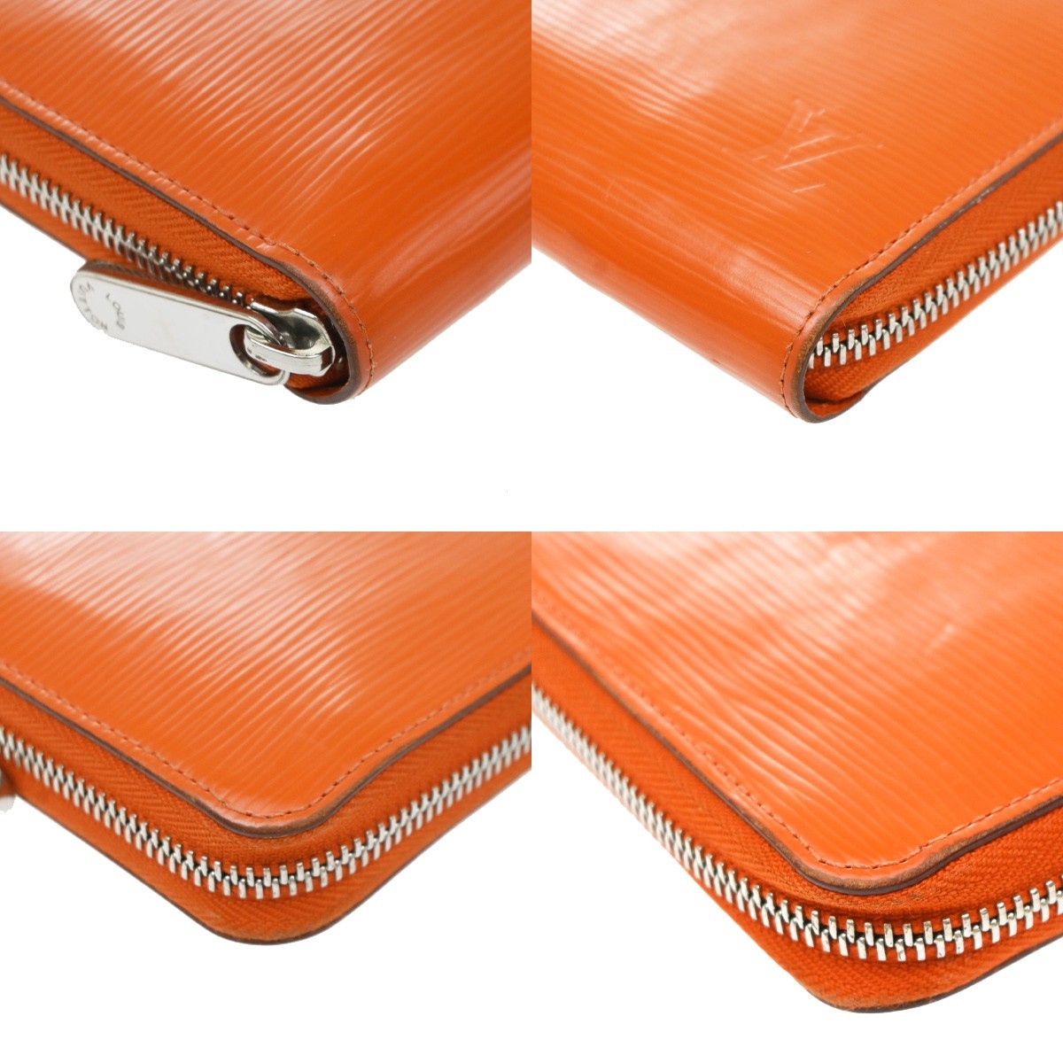 Louis Vuitton Zippy Organizer Epi Leather, Orange, Leather, Wallet