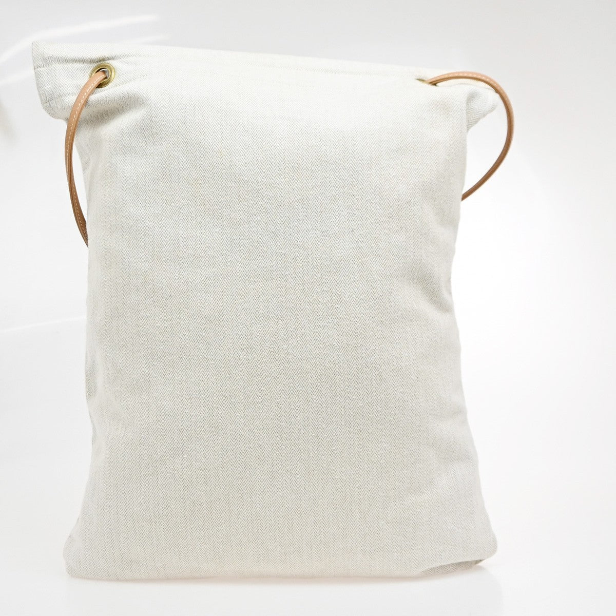 Hermes Aline Toile, Beige, Cotton, Handbag