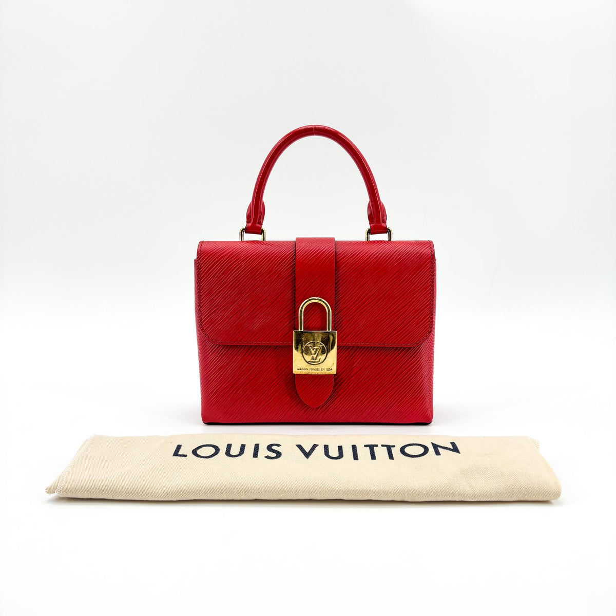 Louis Vuitton Locky Epi Leather, Red, Leather, Handbag