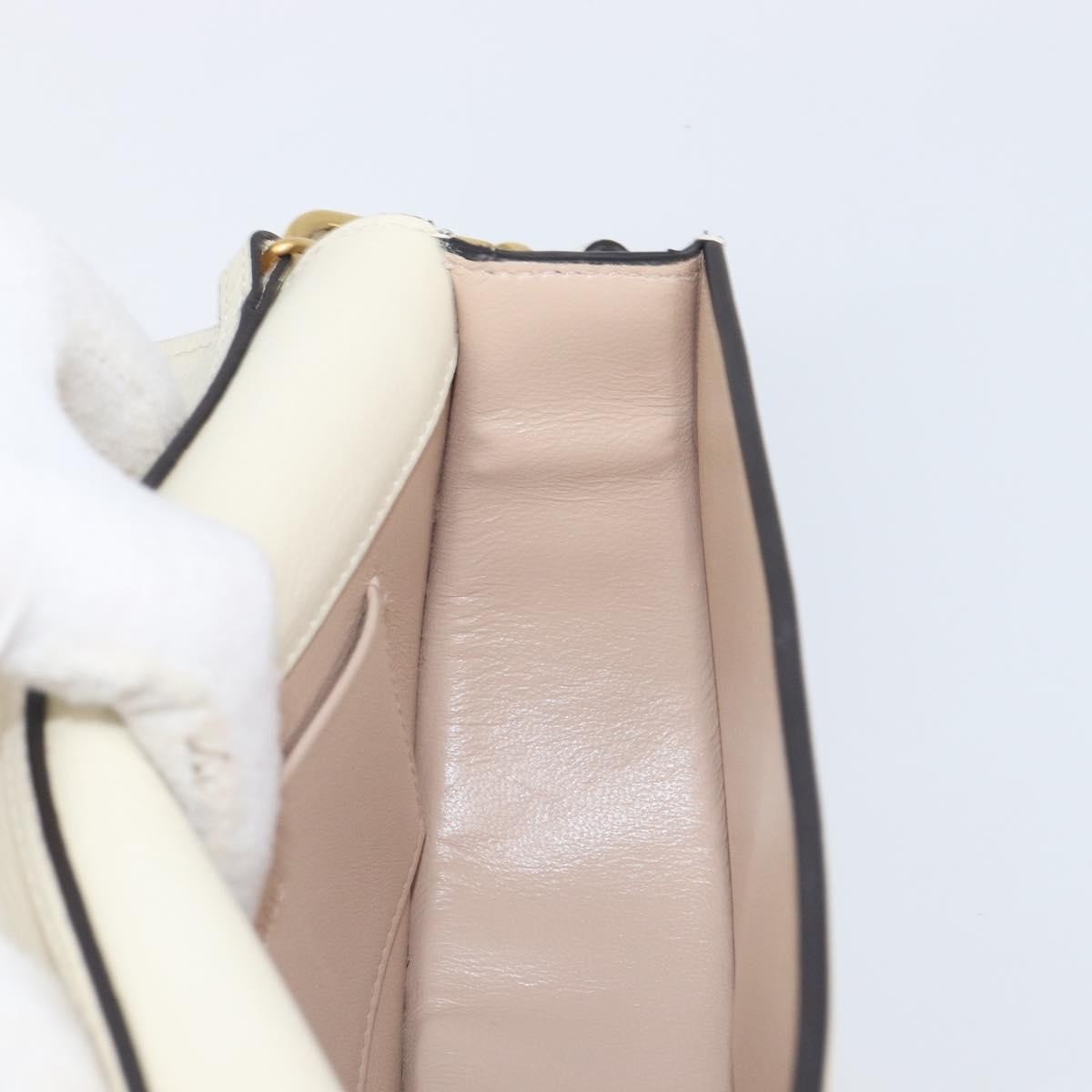 Chloe Nile Minaudière Leather, White, Leather, Handbag