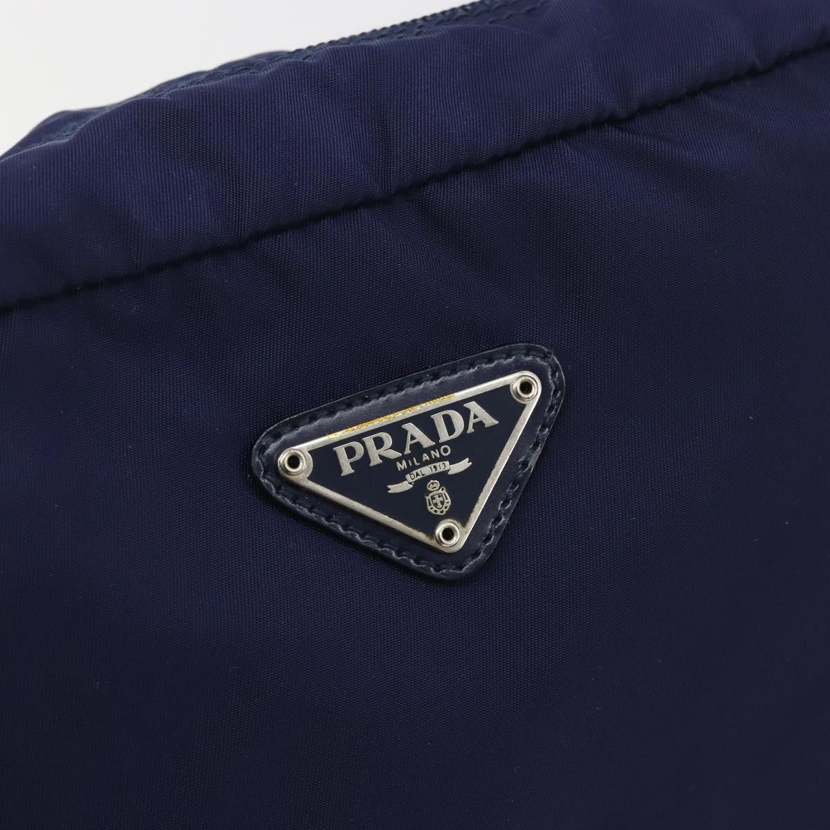 Prada Pouch Nylon, Navy, Nylon, Clutch