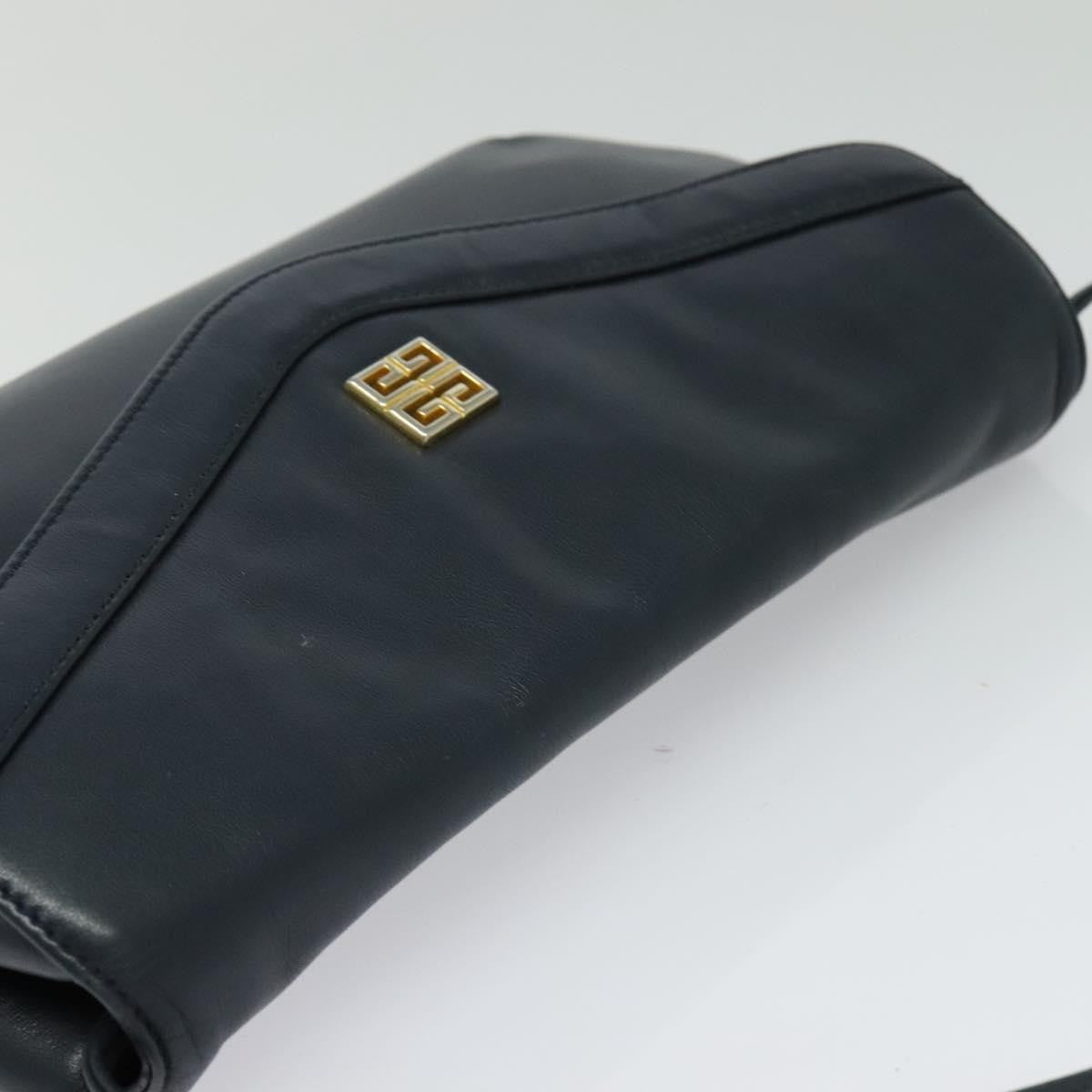 Givenchy Vintage 4G Leather, Navy, Leather, Shoulder Bag
